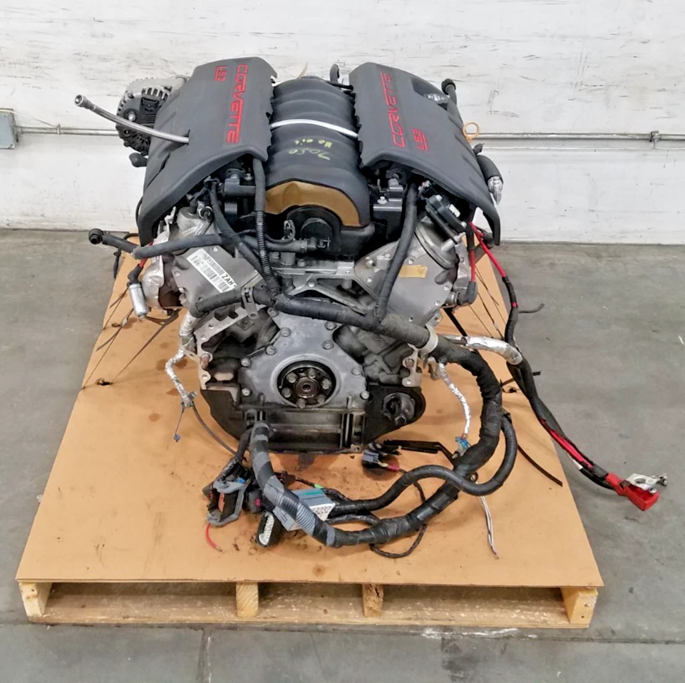 LS3 6.2L 430hp Wet Sump Engine 48k Miles 2008 Corvette C6 Vert #7050 N3 - Image 3